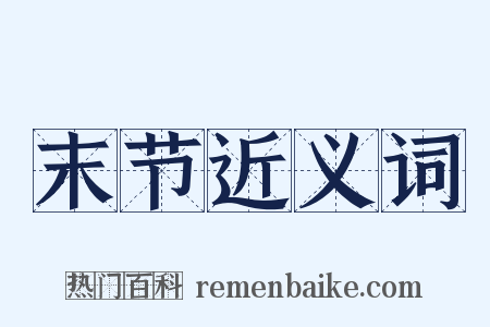 末节近义词是什么意思的图片